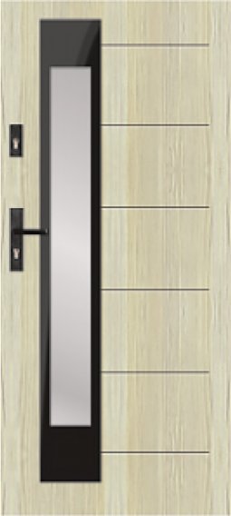 T60 - modern glazed external door, S80  glazing