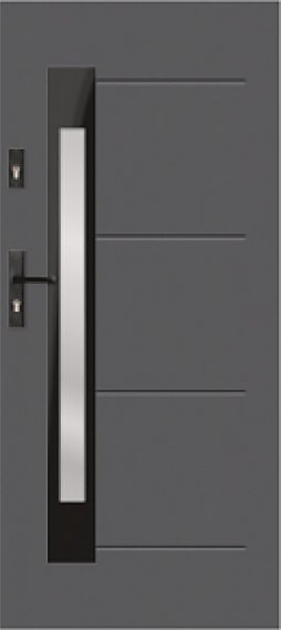 T55 - modern glazed external door, S81  glazing