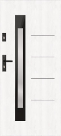 Drzwi zewnętrzne przeszklone nowoczesne T62 S81 - Stalprodukt-Zamość