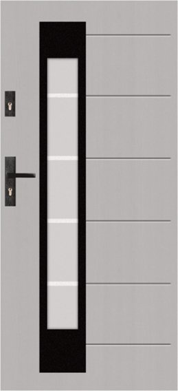 T60 - drzwi zewnętrzne przeszklone nowoczesne, przeszklenie S50