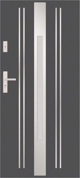 Аппликация A49 узкая - входные двери с остеклением с аппликацией, остекление S62