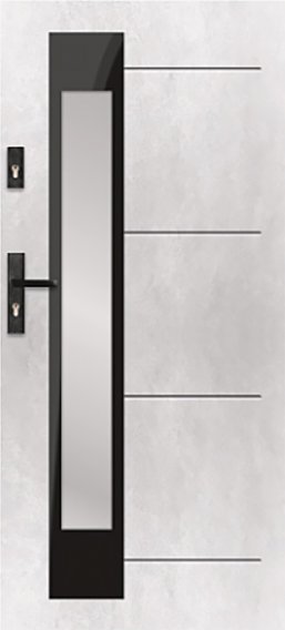 T55 - modern glazed external door, S80  glazing