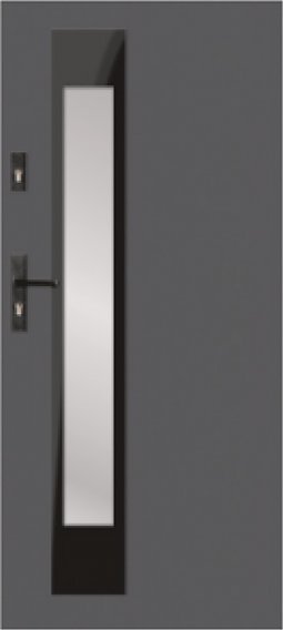 Drzwi zewnętrzne przeszklone nowoczesne GS80 Antracyt - Stalprodukt-Zamość