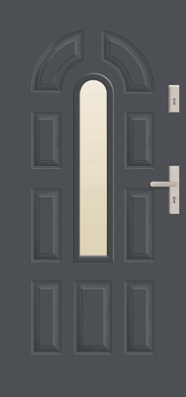 T26 - drzwi zewnętrzne przeszklone klasyczne, przeszklenie S16