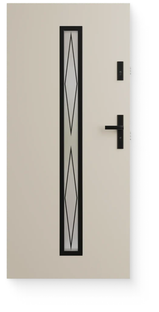 drzwi zewnętrzne z przeszkleniem białe